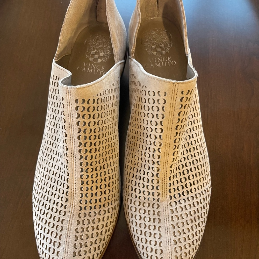 Vince Camuto Beige Perforated Women's Shoes